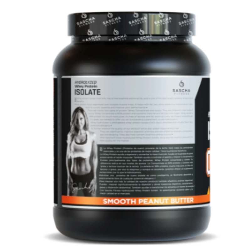 Información Proteína mantequilla de maní 29 serv. 2lb - Sascha Fitness