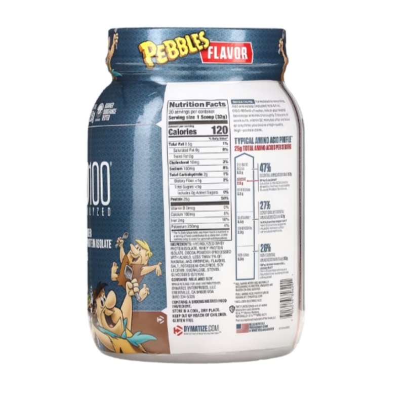 Información Iso 100 Proteína Cocoa Pebbles 1.4lb