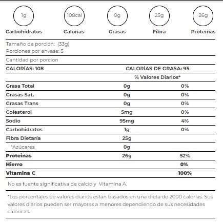 Información Proteína vainilla BP 2.18lb - Proscience