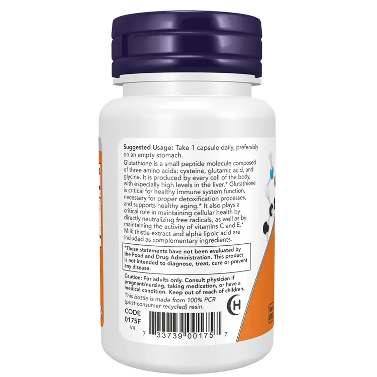 Now Foods Glutatión 500 mg 60vcap - Imagen 2