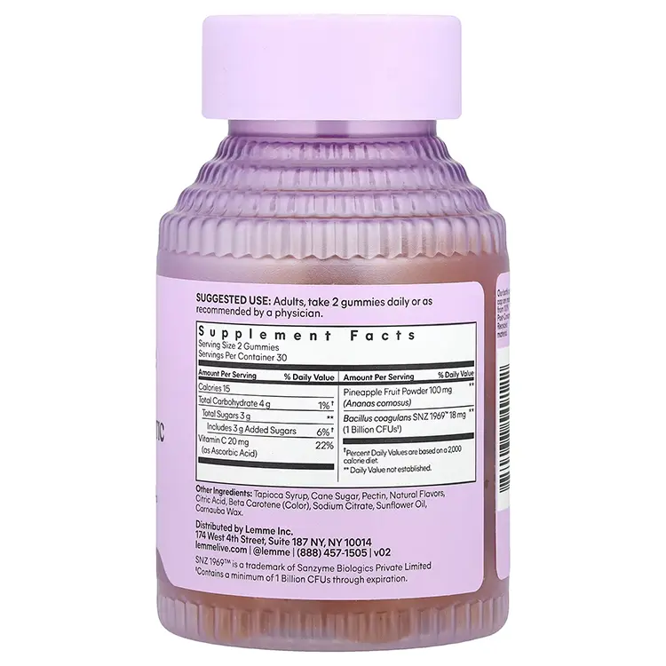 Lemme Purr Vaginal Probiotic Gomitas 60 und - Imagen 2