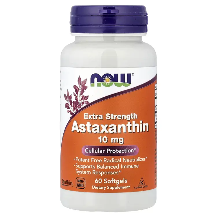 Now Astaxantina 10mg 60 Softgels