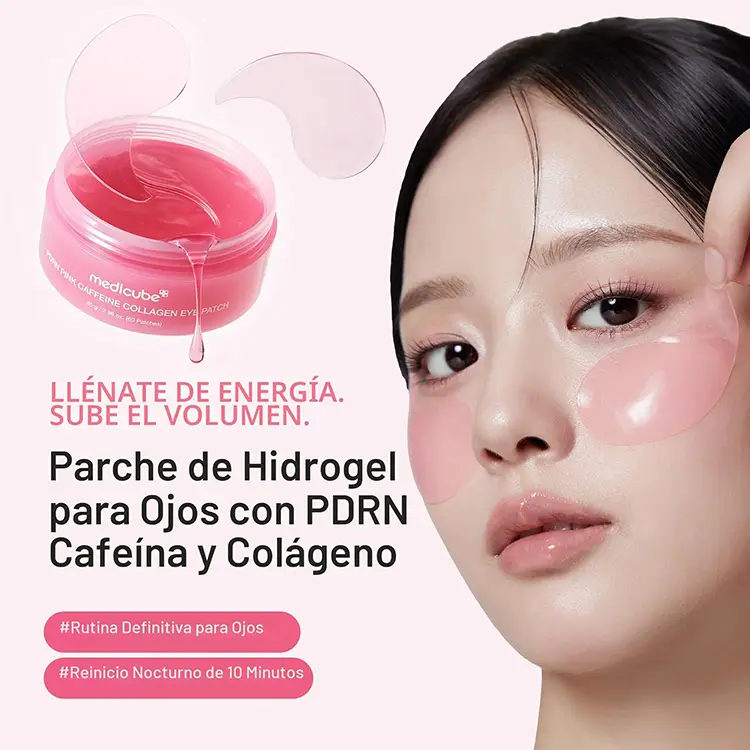 Pdrn Pink Caffeine Collagen Eye Patch 85gr 60 Parches - Imagen 2