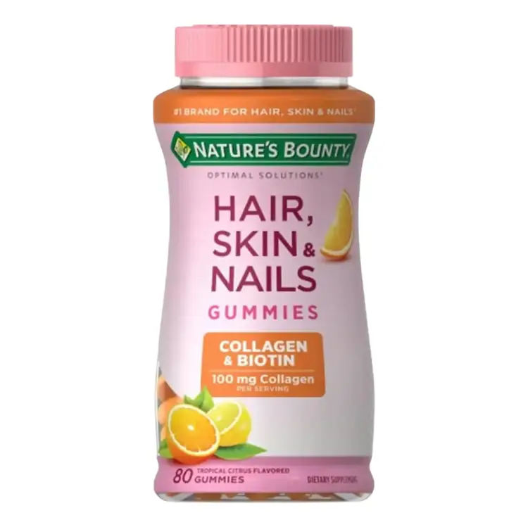 Biotina y Colágeno 2500mg-100mg Gomitas Naranja 80 Und